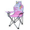 Jeco Jeco OF-KC03 Jeco Kids Outdoor Folding Lawn & Camping Chair with Cup Holder; Unicorn Camp Chair OF-KC03